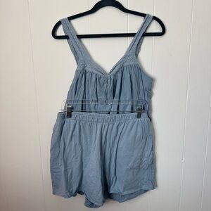 PETITE PLUME Camille Shorts Set in Blue Pima Cotton